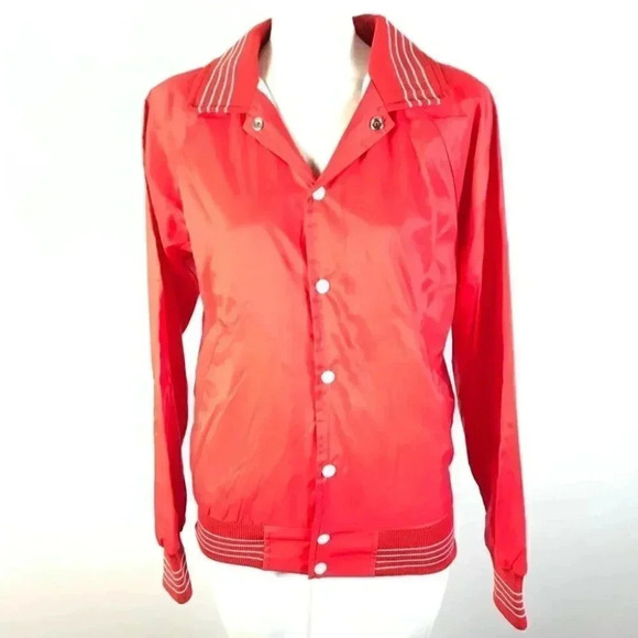 ❤️ VTG 80s Bonwitt Canada Track Jacket Snap - Picture 2 of 6
